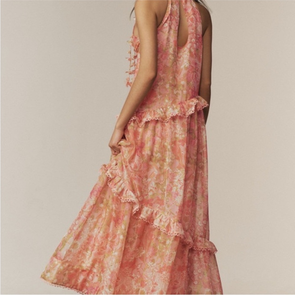 Anthropologie BHLDN Landon Pink Floral High Low Dress - Picture 2 of 6